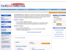 Tablet Screenshot of creditjobstoday.com